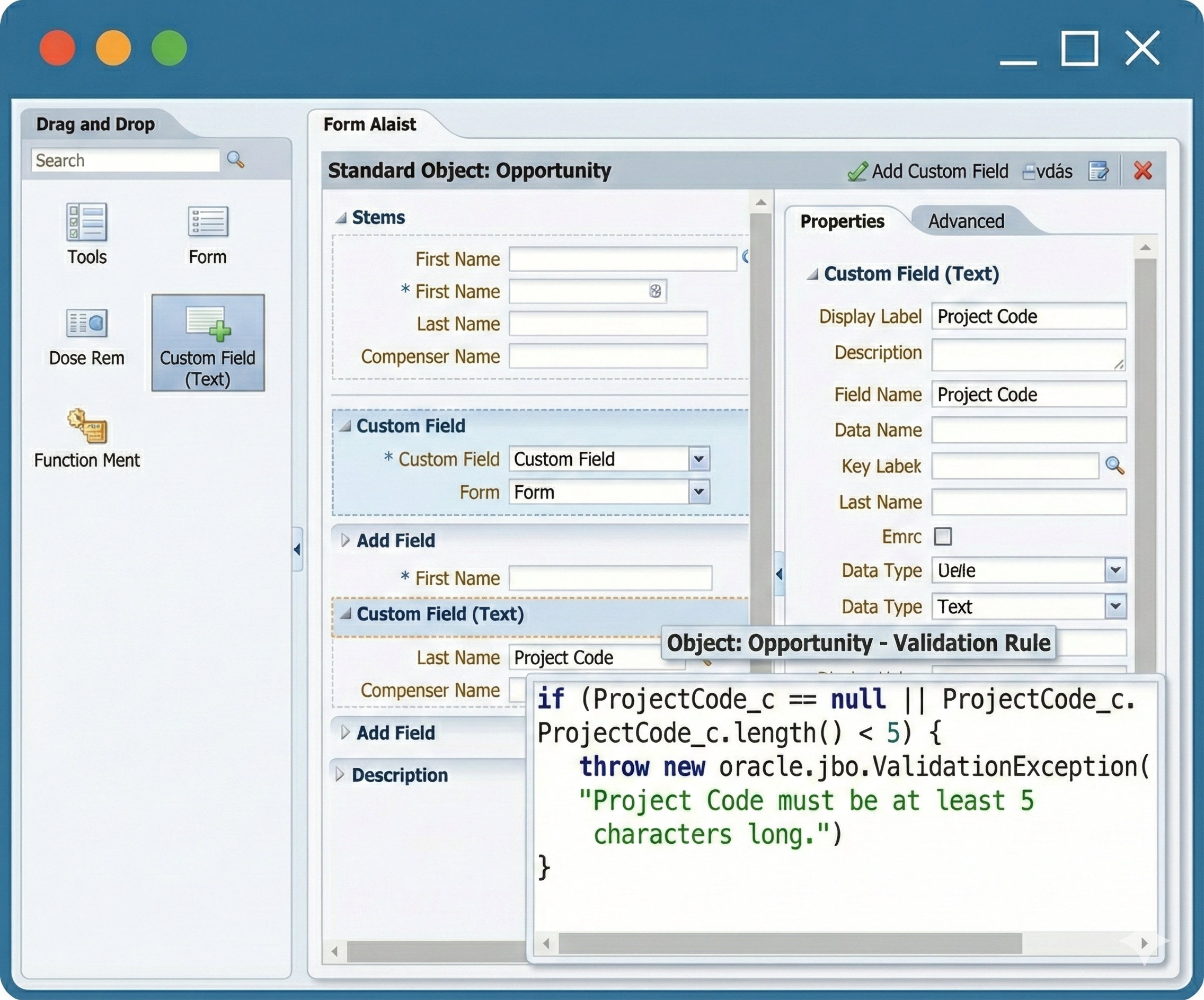 Application Composer Custom Objects